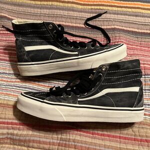 Vans Sk8-Hi High Top Sneakers‎ Black Gray Tie Dye Mens Size 9.5
